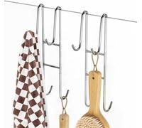 BELLE VOUS Set Colgador de Baño - 2x Perchas de Gancho para Toalla para Puerta de Ducha - Soporte de Gancho para Colgar Toallas Esponjas y Accesorios - Toallero sin Taladro