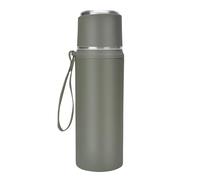 Belle Vous Termo de 800 ml - Botella Termica Gris con Tapa de Doble Pared Aislante de Acero Inoxidable sin BPA - para Mate Argentino Cafe Te Infusiones o Agua Caliente