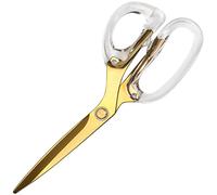 Belle Vous Tijera Multiusos Doradas de Acero Inoxidable - 23 cm de Largo - Mango Suave y Cómodo - Tijeras Escolares Afiladas - Para Escuelas y Hogar - Tijeras Costura, Manualidades y Tela