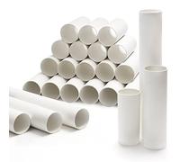 Belle Vous Tubos de Carton Blanco para Manualidades (Pack de 24) 10, 15 y 25 cm - Rollo de Papel Grueso Vacío para Manualidades Niños, Actividades y Proyectos en el Salón de Clases