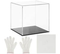 Belle Vous Vitrina Expositora de Metacrilato Transparente de 5 Lados con Base de 12,5 cm - Caja de Exhibicion de Acrilico para Coleccionables, Decoraciones y Figuras de Acción