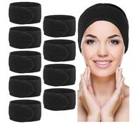 BELLE VOUSDiadema Skincare - Set 10x Cinta Pelo Maquillaje Antideslizante - Diadema Ajustable para Ducha Gym - Talla Unica