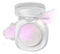BelleFlair Holographic Paleta de Sombras de Ojos con Glitter Duocromo, Sombra de Ojos Cremosa de Larga Duración para Maquillaje de Ojos, Sombras Metálicas Iridiscentes (Rosa Blanco)