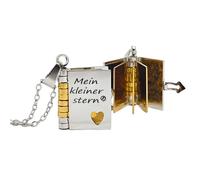 BelleFlair La estrella de mi pequeño libro Collar para abrir, Medallón con 6 páginas, Collar madre hija, Regalo especial de mamá o papá, Regalo de cumpleaños para niña