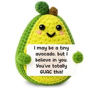 BelleFlair Positive Avocado Peluche, Regalos Motivacionales Hechos a Mano para Apoyo Emocional, Dulces Motivaciones y Regalos Positivos para Animar a Amigos, Colegas, Mujeres, Hombres
