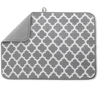 Bellemain Tapete XXL de microfibra para secar platos, 24 x 17 pulgadas (tapete más grande), súper absorbente (Trellis)