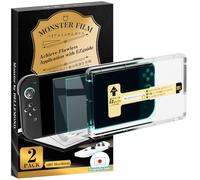 BELLEMOND - Protector de pantalla de cristal templado con filtro antiluz azul para Nintendo Switch 2 (2025) - Kit de alineación 「EZ Guide」 para una colocación perfecta - 8", Dureza 10H - Diseño