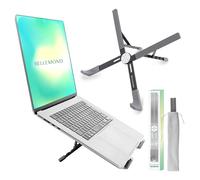 BELLEMOND Soporte ajustable para laptop, elevador de aluminio plegable, diseño ergonómico japonés con marco en X, se adapta a MacBook Pro/Air, Dell, Lenovo y portátiles de 10 a 17.3 pulgadas, portátil