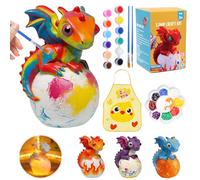 BelleStyle Dinosaurio Kit de Pintura de Lámpara, Arte Kits de Manualidades para Niños y Niñas 6 7 8 9 10 11 12 Años, Pintar tu Propia Luz Nocturna de 3D, Regalo Creativos Cumpleaños para Niños 6-12