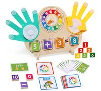 BelleStyle Juegos Educativos Niños 3 4 5 6 Años, Juguetes Montessori Matemáticas de Madera con Reloj, Juegos de Conteo para Preescolar Aprender Suma y Resta Regalo para Infantil Niños Niñas 3-6 Años
