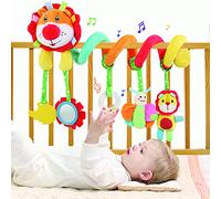 BelleStyle Juguete Carro Bebe 0 3 6 12 Meses, Juguetes Colgantes Bebe Espiral, Cochecitos de Juguetes para Niños, Juguetes de Peluche Regalos para Bebé Recién Nacido 0+ Meses, León