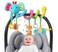 BelleStyle Juguete Carro Bebe, Juguetes Bebes 0 3 6 12 Meses, Juguetes Colgantes Bebe Espiral Cochecitos de Juguetes para Niños, Juguetes de Peluche Regalos para Bebé Recién Nacido 0+ Meses, Elefante