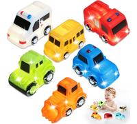 BelleStyle Juguetes de Baño Bebé Coche Luminosos, Auto LED de Juguete Bañera Infantil para Baño y Piscina, Fotantes Juguetes de Agua Juego de Ducha sin Agujero Regalo para Niños Niñas 2 3 4 Años