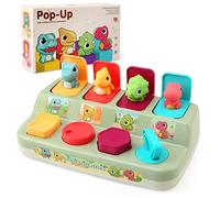 BelleStyle Juguetes Montessori Niños 2 3 4 Años,Pop Up Dinosaurio Juguetes Sensoriales Bebes Juegos Actividades Educativos para Habilidade Motricidad Fina Regalo Niña para Cumpleaños Navidad