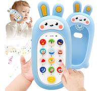 BelleStyle Movil Bebe Juguetes Musical Bebes 6 9 12 Meses, Telefono de Conejo con Melodías Sonidos Dentición Juguetes Sensorial Bebe, Juego Educativos de Música Regalos para Niños Niñas 1 2 3 Años