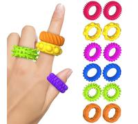 BelleVive 12 Piezas de Juguete inquieto para niños, Anillos sensoriales: Juguete sensorial de Anillo para niños con Autismo, Juguete inquieto, Juguete silencioso para la ansiedad en la Escuela