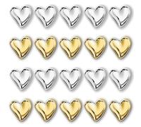 BelleVive 20 imanes de nevera, imanes decorativos de corazón, imanes para nevera, imanes para pizarra blanca, imanes de taquilla, fuerte fuerza de sujeción, imanes decorativos para el hogar, oro +