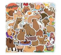BelleVive 50 pegatinas divertidas de Capybara con animales de Capybara, regalos para niños y adolescentes, vinilo impermeable, pegatinas kawaii para botellas de agua, portátiles, álbumes de recortes
