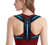 BelleVive corrector de postura para mujeres y hombres, soporte de espalda ajustable para alineación de la columna y soporte de los hombros, expansor de clavícula transpirable