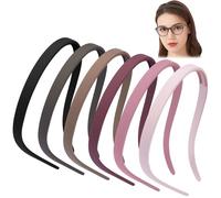 BelleVive diadema de 6 piezas para usuarios de gafas, sin presión, sin dolores de cabeza, diadema cuadrada, diadema para gafas de sol para mujeres, diademas cómodas, diademas antideslizantes