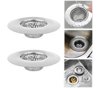 BelleVive Juego de 2 coladores de acero inoxidable para lavabo, 5,5 cm