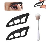 BelleVive juego de 2 plantillas para sombras de ojos, herramienta reutilizable para sombras de ojos, guía de plantillas para ojos de gato, escudo de sombras de ojos, alas de delineador