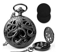 BelleVive Juego de dados mini DND con caja de reloj de bolsillo, 7 piezas, juego de dados de metal poliédrico, mazmorras y dragones, MTG, juego de mesa (negro)