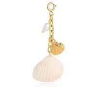 BelleVive llavero de concha de playa, charm de bikini, joyería de playa de estrella de mar, amante de la playa, charms de océano, accesorios, llavero para llaves de coche, mochila, cartera