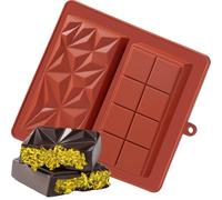 BelleVive Molde de barra de chocolate Deep Dubai, barra de chocolate de pistacho, molde de silicona gruesa para barras rellenas, molde grande para rellenar, barra de chocolate, aperitivos caseros,