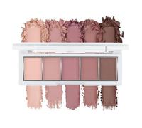 BelleVive Paleta de sombra de ojos de color marrón desnuda neutra, 5 colores, acabado mate aterciopelado, sombra de ojos de tonos fríos, maquillaje natural para todos los días, de larga duración, 04#