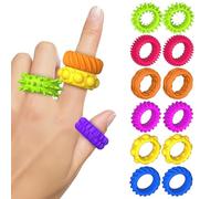 BelleVive Paquete De 12 Juguetes De Inquietud para Niños, Anillos Sensoriales, Anillos De Inquietud, Juguete Sensorial para Niños con Autismo - Inquietud Silenciosa contra La Ansiedad En