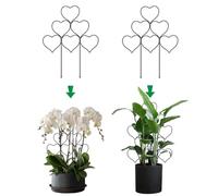 BelleVive Paquete de 2 enrejados para plantas trepadoras en habitaciones, enrejado apilable para plantas en maceta, pequeño enrejado para plantas de interior, soporte para enredaderas
