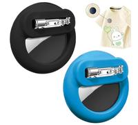 BelleVive Paquete de 2 mini soportes para AirTag para niños, soporte oculto para AirTag de silicona con imperdible para ropa, clip para rastreador GPS, compatible con Apple Air Tag