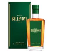 BELLEVOYE - Whisky Triple Malt - Whisky Francés Bellevoye Vert - Medalla de Oro en el Concurso Agrícola de París 2022 & 2023-43% De Alcohol - 100% Origen Francia - 700 ml