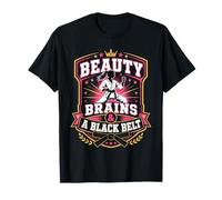 Belleza Cerebros Y Un Cinturón Negro Artes Marciales Chicas Karate Camiseta