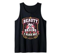 Belleza Cerebros Y Un Cinturón Negro Artes Marciales Chicas Karate Camiseta sin Mangas
