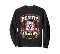 Belleza Cerebros Y Un Cinturón Negro Artes Marciales Chicas Karate Sudadera