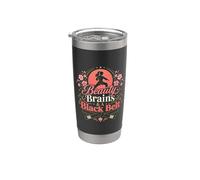 Belleza Cerebros Y Un Cinturón Negro Karate Girls Vaso térmico de acero inoxidable de doble pared