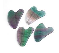 Belleza Cuidado De La Piel Guasha Raspador Fluorita Natural Gua Sha Masaje Facial Herramienta Delgada Gouach Masajeador Para Raspar La Piel 1 UNIDS