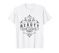 Belleza para Cenizas Negro - Escritura de fe Cristiana Camiseta