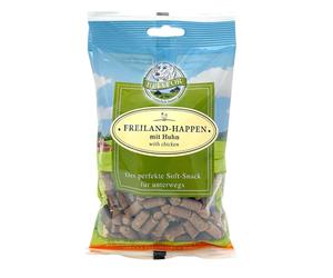 Bellfor Freiland-Happen Snacks Blandos para Perros con Pollo. Chuches sin Cereales, enriquecidas con Omega-3, vitaminas y antioxidantes. Fáciles de digerir adiestramiento - 200 g