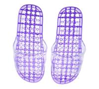 BELLIFFY 1 Par Zapatos de masaje de cristal zapatillas ducha zapatillas de interior para hombre zapatos de masaje para mujeres zapatillas de casa mujer de polivinilo Lavanda