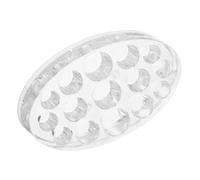 BELLIFFY 15 Agujeros Portavasos de Tatuaje Soporte Ovalado para Vaso de Pigmento con Orificios Bandeja para Contenedor de Organizador de Suministros