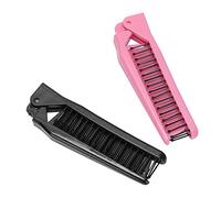 BELLIFFY 1bolsa Peine Plegables De Doble Cabezal Antiestáticos y Resistentes Altas Temperaturas Negros