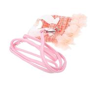 BELLIFFY 1juego Arnés y Correa para Conejos con Vestido Decorativo De Conejita Traje De Fiesta para Mascotas para Celebraciones y Paseos Mediano