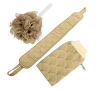 BELLIFFY 1juego Guantes De Ducha Exfoliantes De Accesorios De Baño Esponja y Funda Para Espalda Para Limpieza Diaria Del Cuerpo