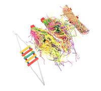 BELLIFFY 1juego Juguetes De Masticación para Periquitos y Aves De Juguetes De Ratán Coloridos Accesorios Interactivos para Jaulas Mejora La Salud Bienestar De Tu Mascota