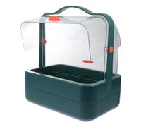 BELLIFFY 1pieza Caja De Almacenamiento De Cosméticos De Duradera y Elegante Organizador De Maquillaje Para Escritorio Para Hogar y Eventos Pavo Real Diseño Moderno y Funcional