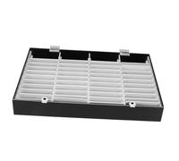 BELLIFFY 1pieza Expositor De Esmaltes De Uñas Compartimentos Soporte De Acrílico Para Muestrario De Uñas Postizas Estante Ligero y Portátil Para Uso Profesional y Personal Color Negro