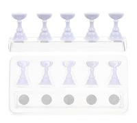 BELLIFFY 2 juegos Soporte para Uñas Tip Acrílico Base Práctica Estable para Manicura y Exhibición Decoración Uñas DIY